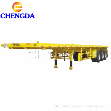 Chengda 40 قدم مسطح مقطورة 45 قدم مسطحة شبه مقطورة مقطورة فحم مسطحة